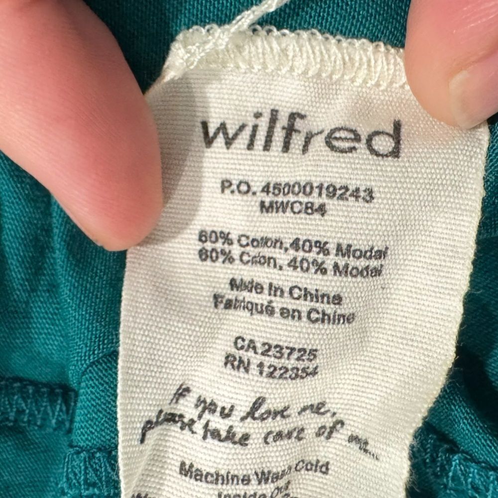 Wilfred Teal Racerback Pocket Tank Top Women’s Small - Picture 2 of 3